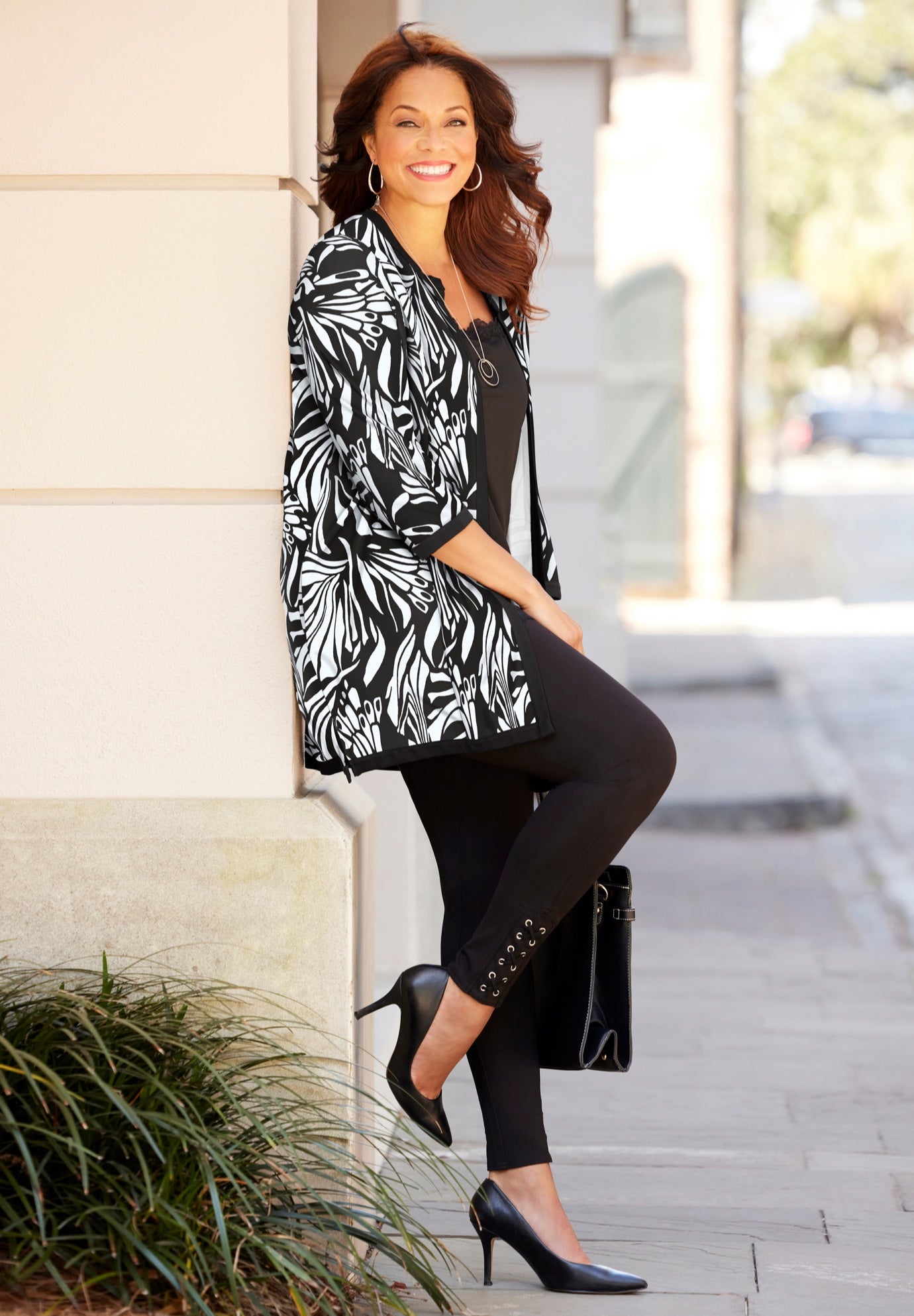 Ponte Print Jacket image number 0