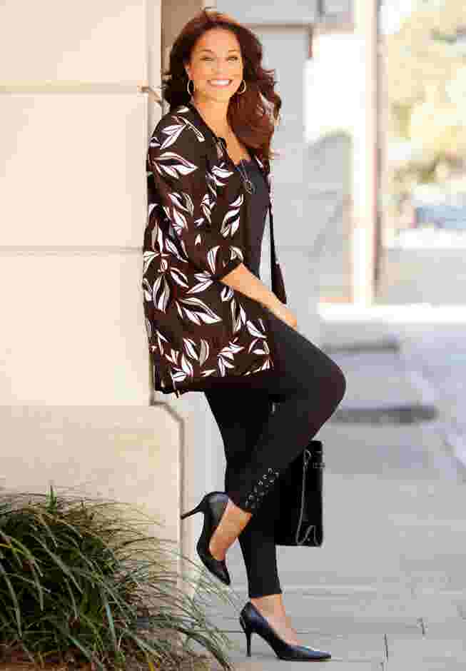 Ponte Print Jacket image number 0