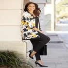 Ponte Print Jacket image number null