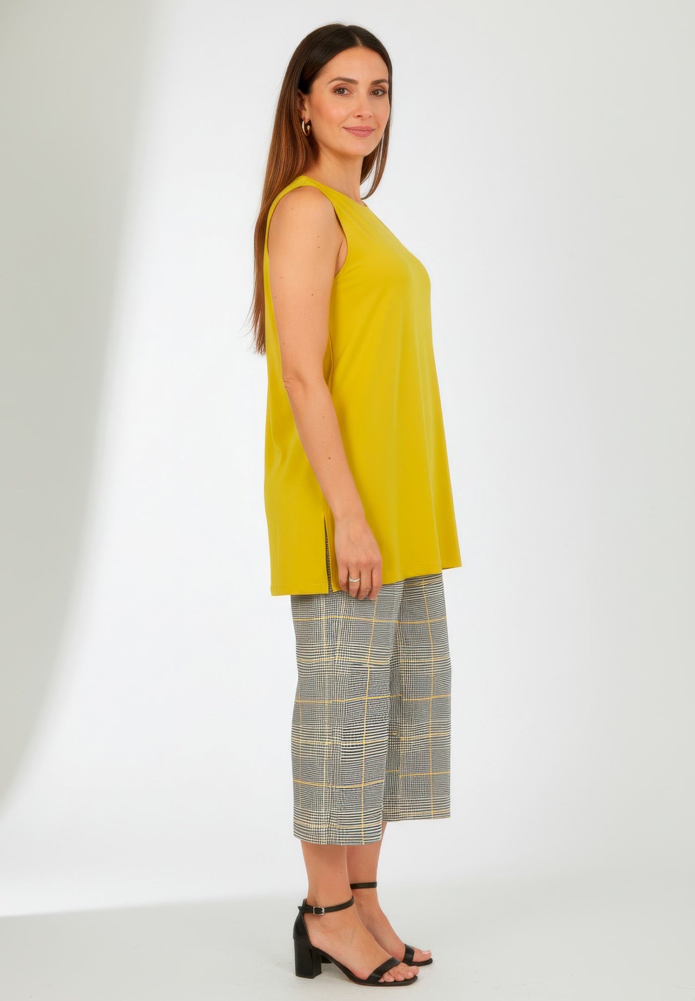 Stretch Knit Tunic Tank image number 1