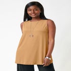Stretch Knit Tunic Tank image number null