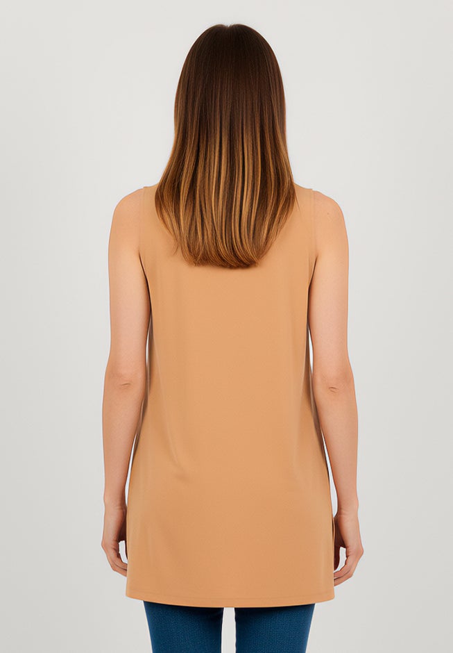 Stretch Knit Tunic Tank image number 2