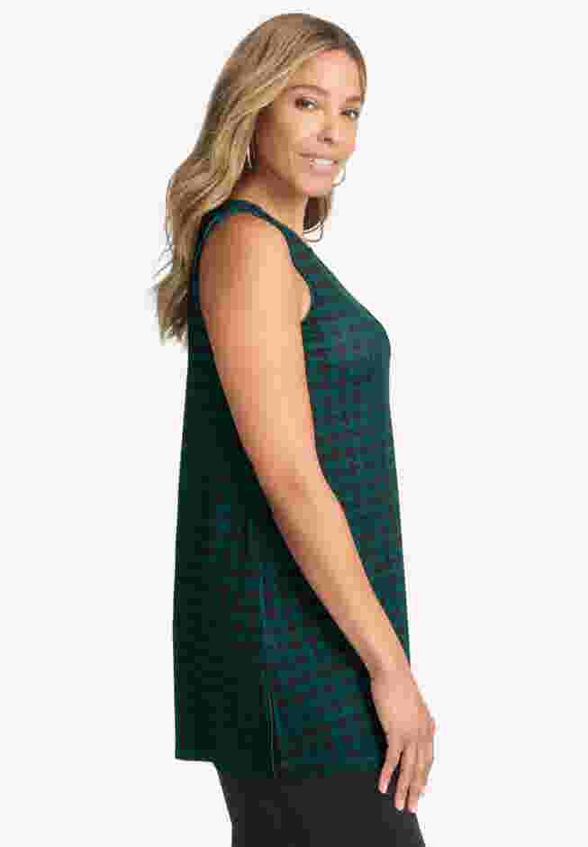 Stretch Knit Tunic Tank image number 2
