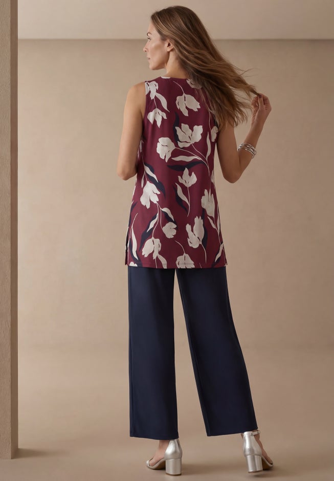 Stretch Knit Tunic Tank image number 1