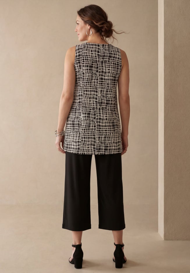 Stretch Knit Tunic Tank image number 1