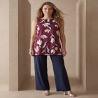 Stretch Knit Tunic Tank image number null