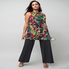 Stretch Knit Tunic Tank image number null