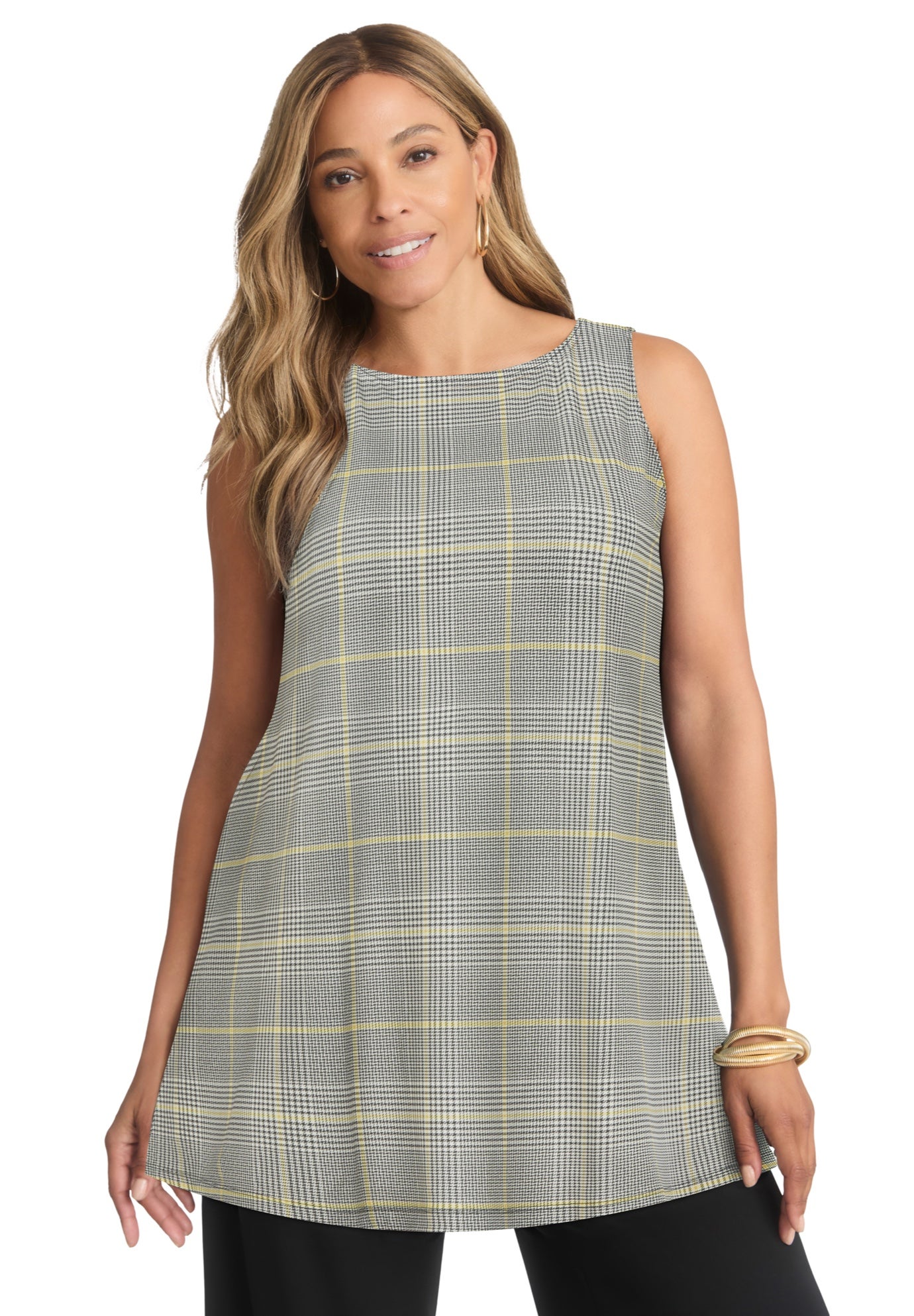 Stretch Knit Tunic Tank image number 0