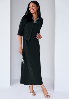 formal dresses with jackets plus size Plus Size Evening Dresses w/ jackets