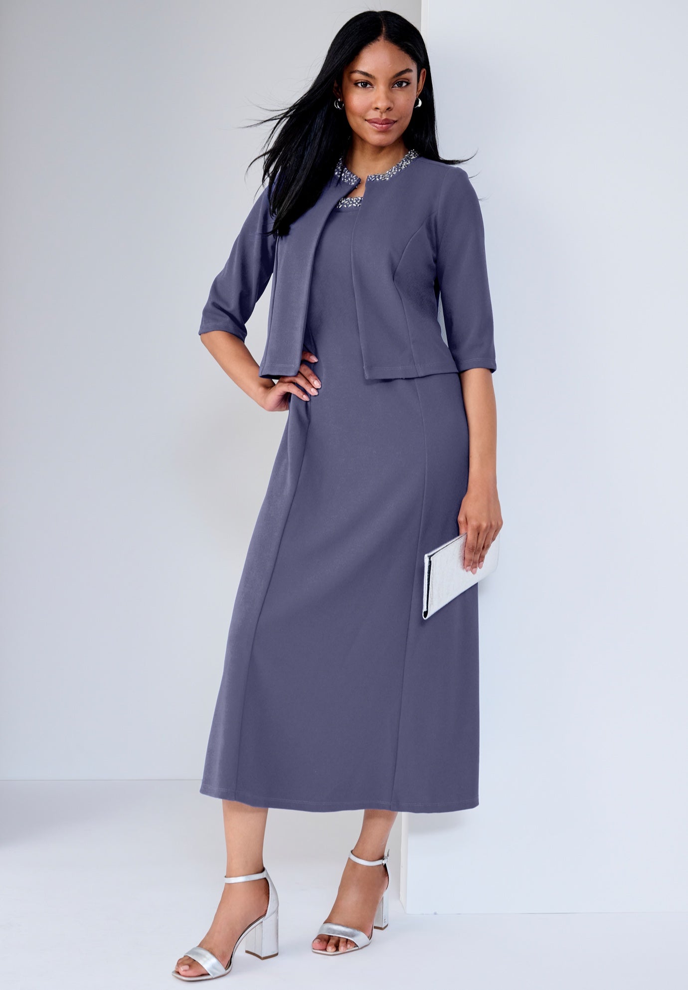 2-Piece Beaded Jacket Dress image number 0