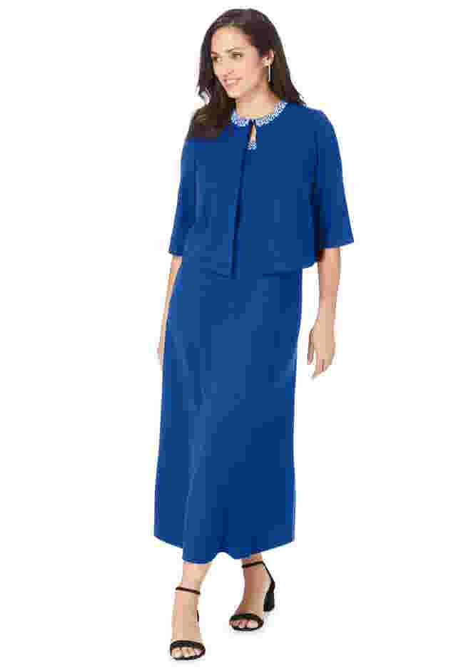 2-Piece Beaded Jacket Dress image number 0