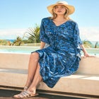 Ruched Caftan Cover Up image number null