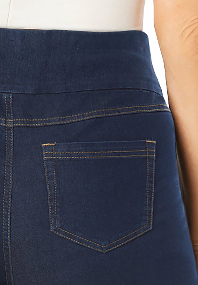 Flex-Fit Pull-On Bootcut Gap-Free Stretch Denim Jeans image number 3