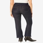 Flex-Fit Pull-On Bootcut Gap-Free Stretch Denim Jeans image number null