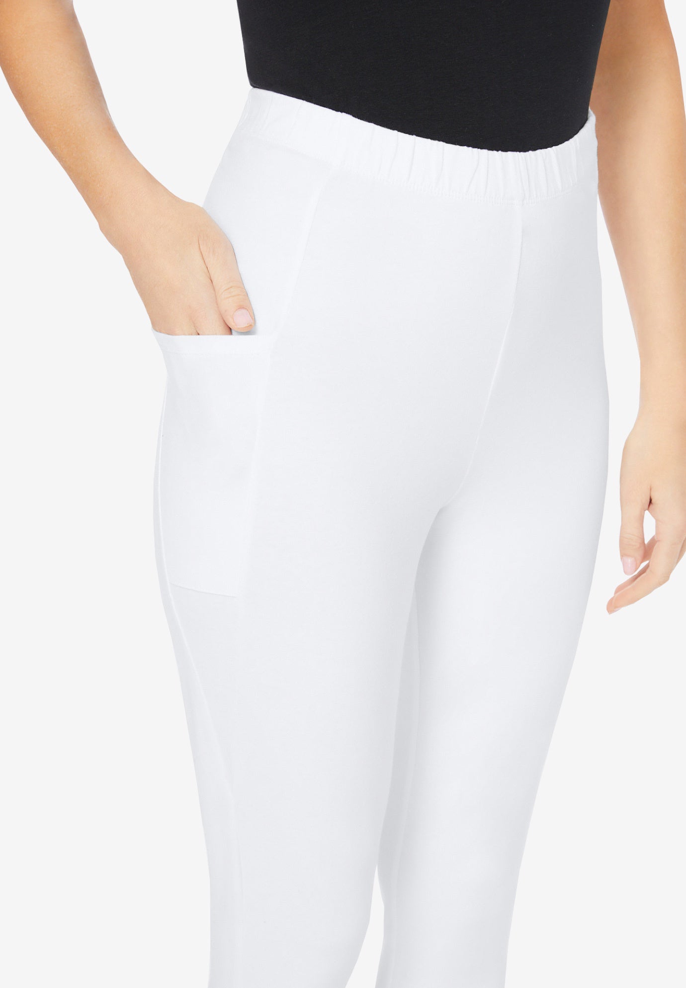 Side-Pocket Essential Capri Legging image number 2