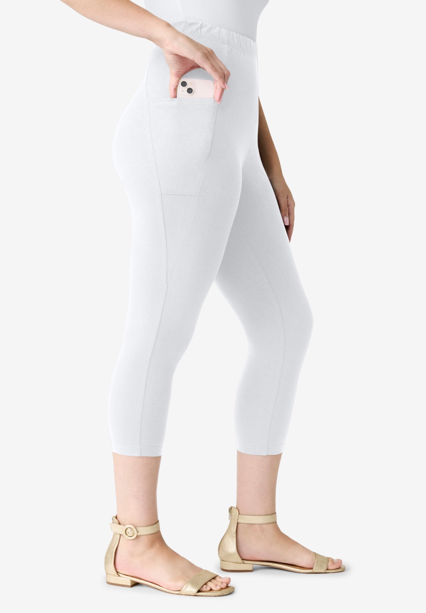 Side-Pocket Essential Capri Legging image number 2