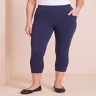 Side-Pocket Essential Capri Legging image number 0