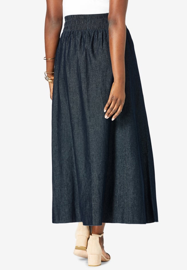 Chambray Maxi Skirt image number 1