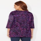 Easy Fit 3/4-Sleeve V-Neck Tunic image number 1