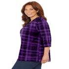 Easy Fit 3/4-Sleeve V-Neck Tunic image number null