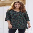 Easy Fit 3/4-Sleeve V-Neck Tunic image number 0