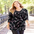Easy Fit 3/4-Sleeve V-Neck Tunic image number null