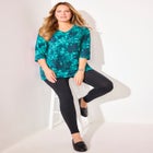 Easy Fit 3/4-Sleeve V-Neck Tunic image number null