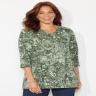 Easy Fit 3/4-Sleeve V-Neck Tunic image number 1