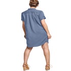 Button Front Linen Shirtdress image number null