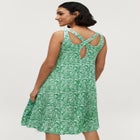 Stretch Knit Tank Crossover Back A Line Dress image number null