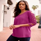 Plus Size Ultimate Lattice Sleeve Tee image number null