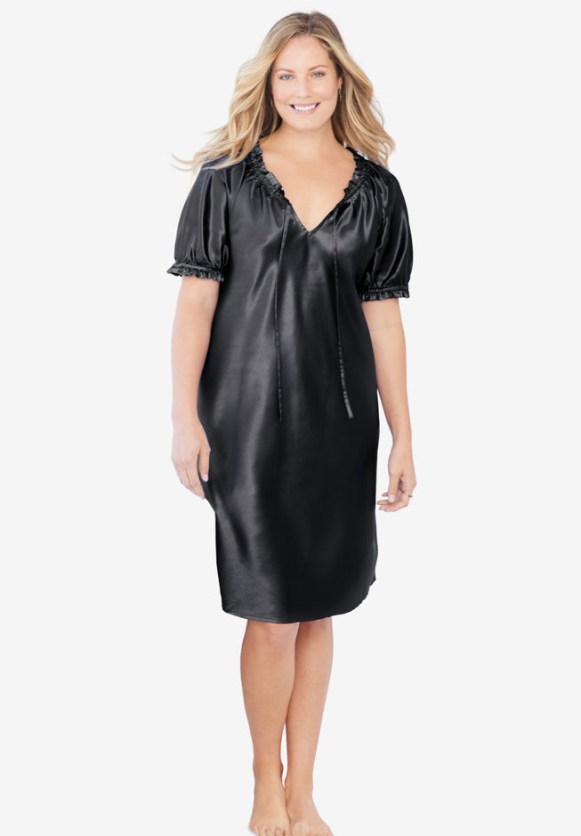 Satin Peasant Sleepshirt image number 0