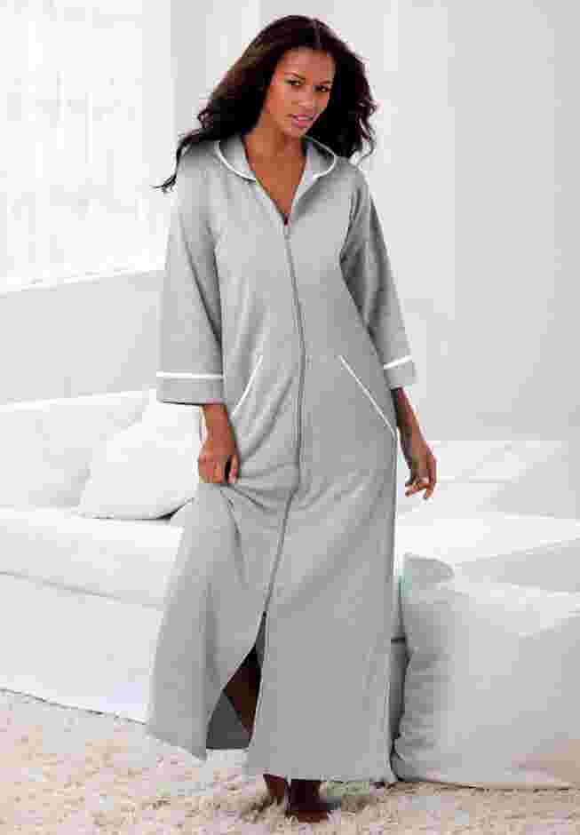 Long French Terry Robe image number 0