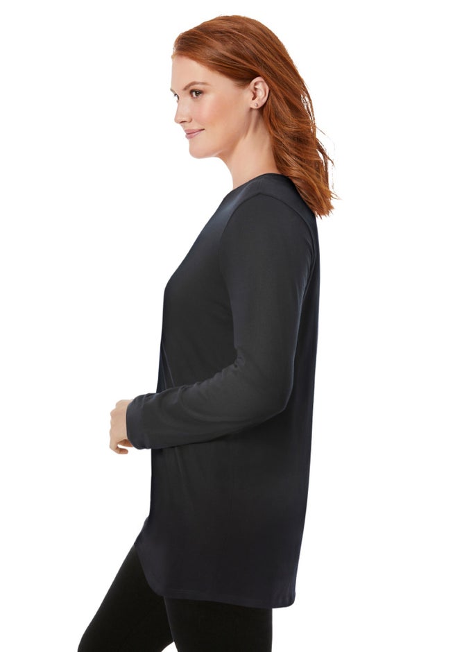 Perfect Long-Sleeve Crewneck Tunic image number 2