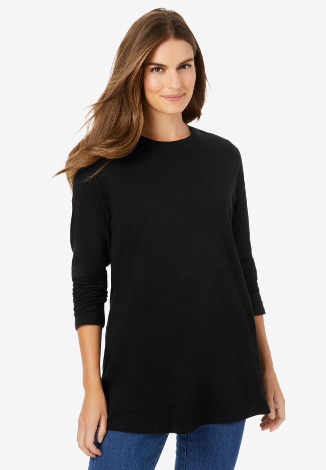Perfect Long-Sleeve Crewneck Tunic image number 0