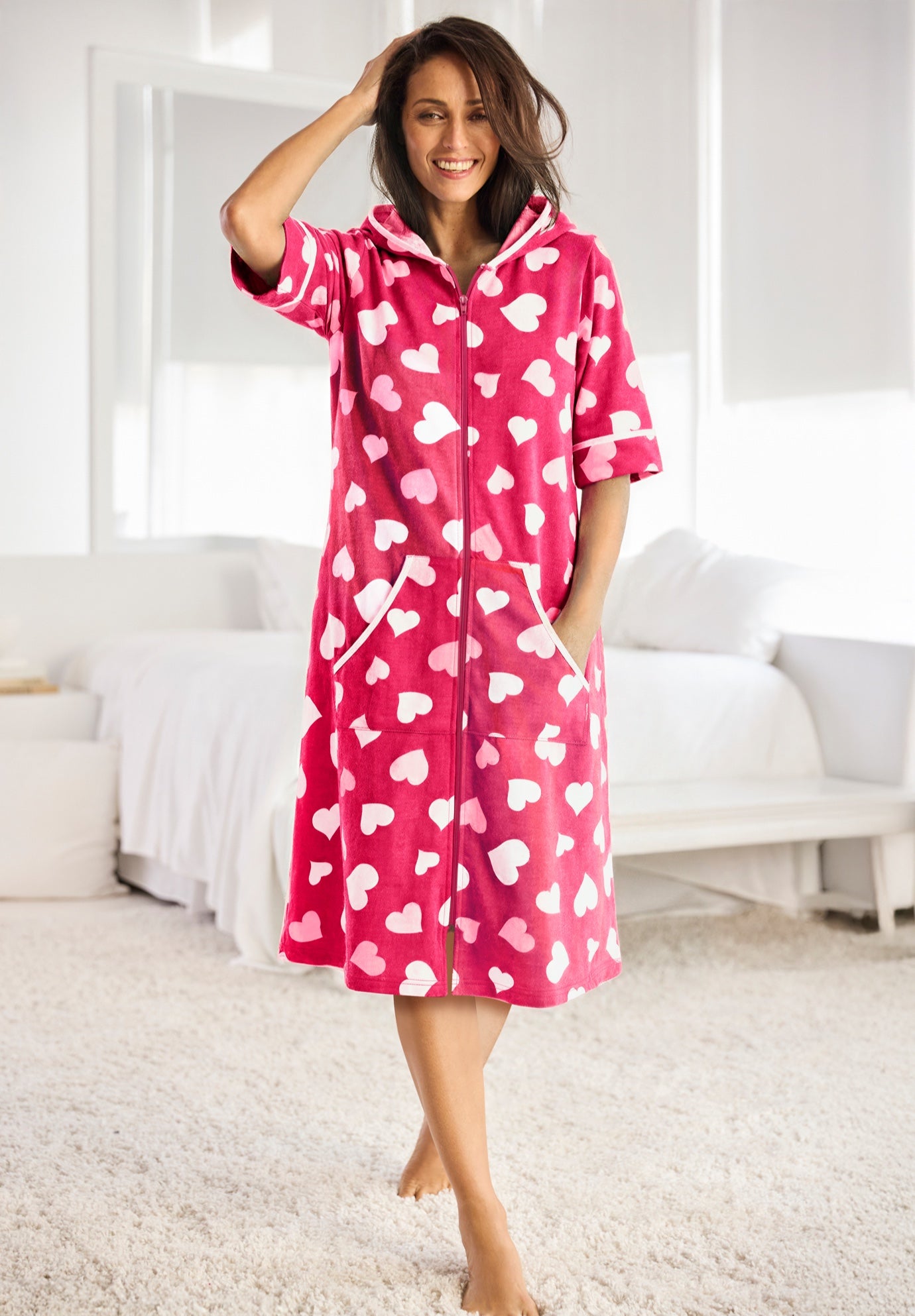 Short French Terry Robe image number 0