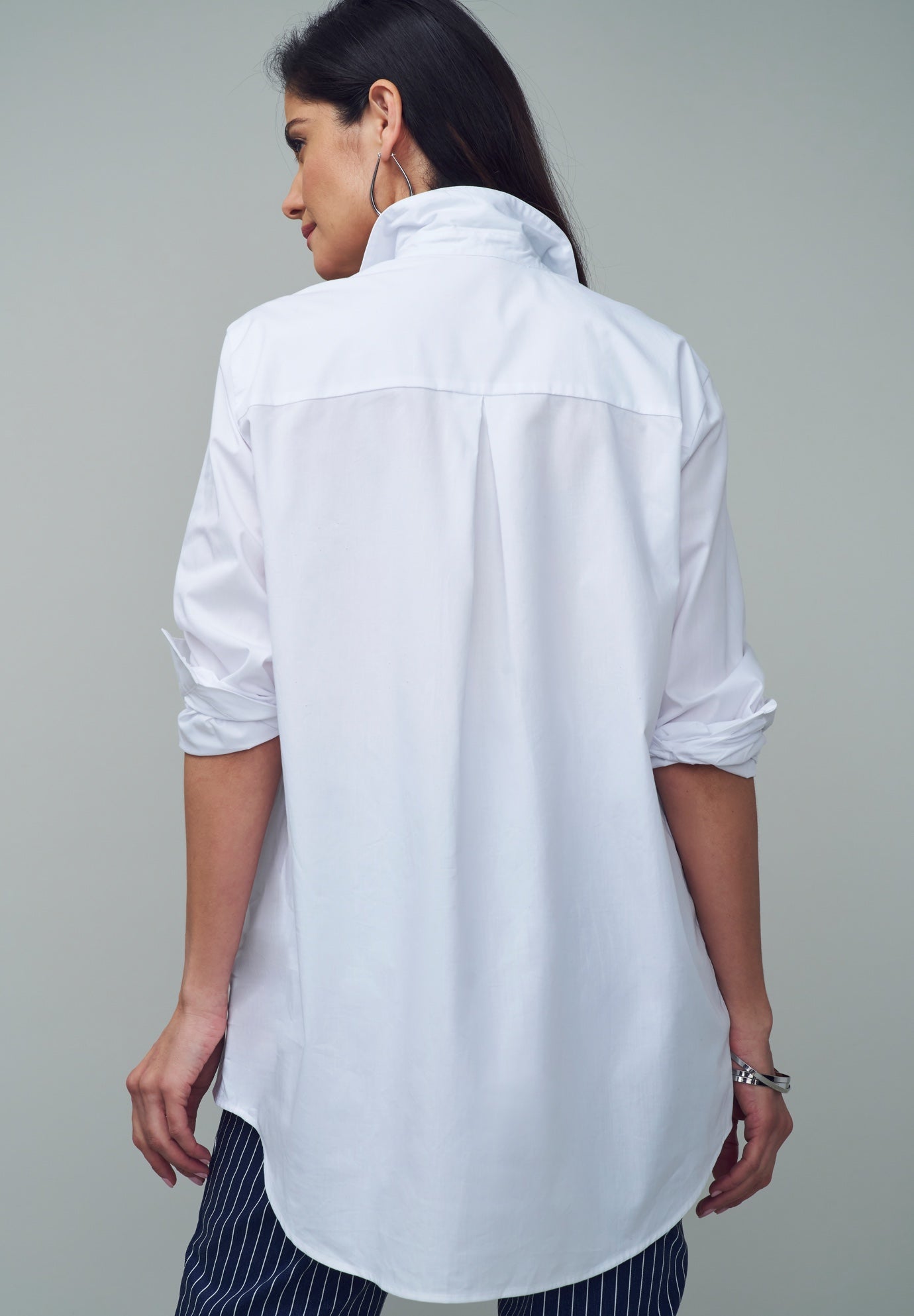 Stretch Cotton Oversized Shirt image number 2