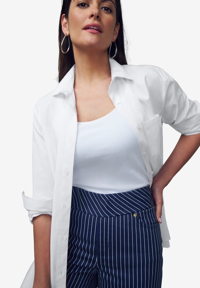 Stretch Cotton Oversized Shirt image number 3