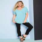 Ruched Sleeve Ultra Femme Tunic image number null