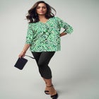 Stretch Cotton Henley Top image number null