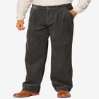 Expandable Waist Corduroy Pleat-Front Pants image number 0