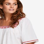 Embroidered Gauze Blouse image number null