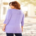 Pointelle Accented Cardigan image number null