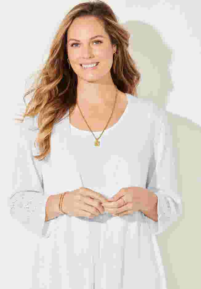 Pointelle Accented Cardigan image number 3
