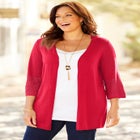 Pointelle Accented Cardigan image number 0