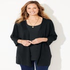 Pointelle Accented Cardigan image number null