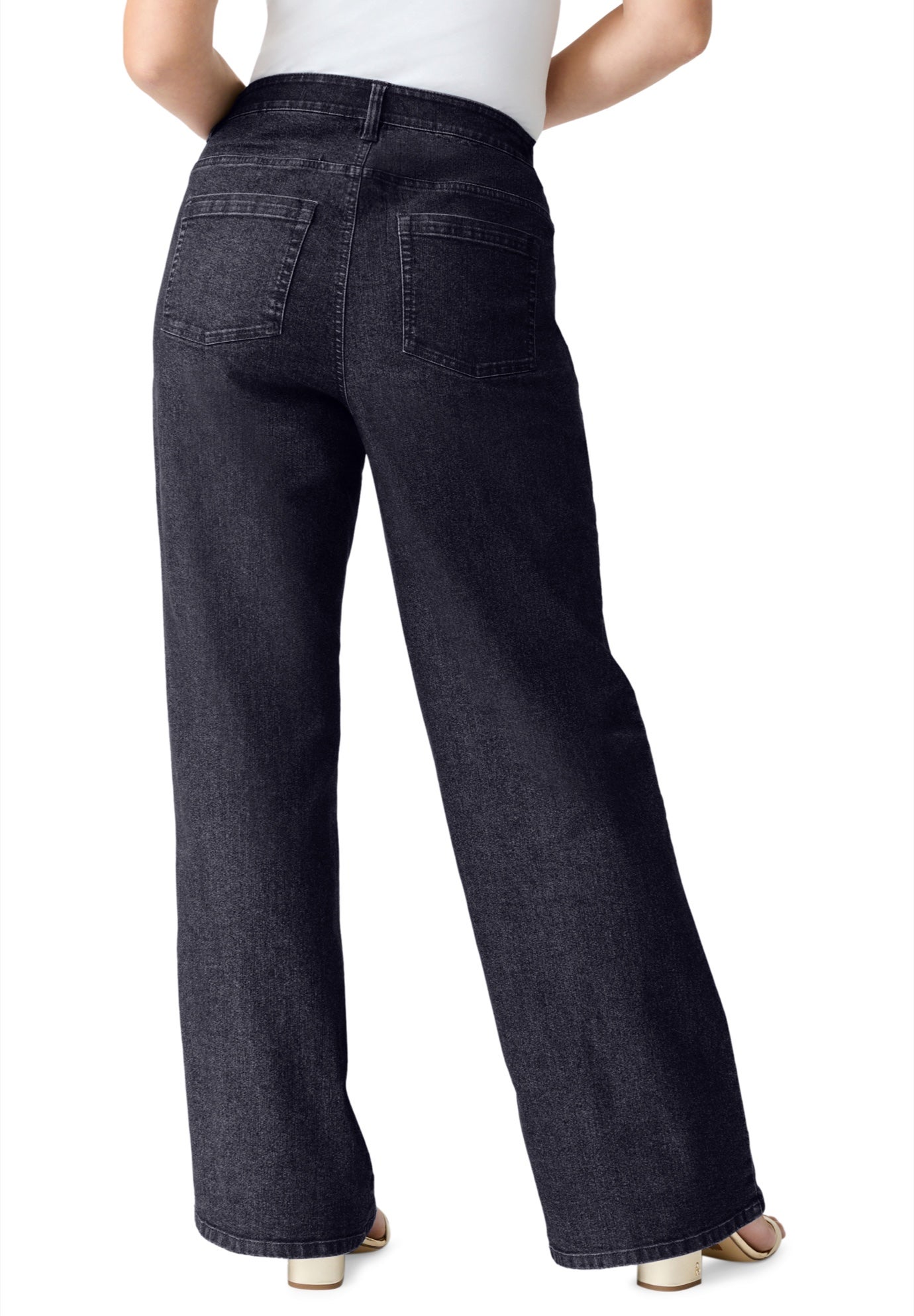 Plus Size Perfect Fit Stretch Wide Leg Jean image number 1
