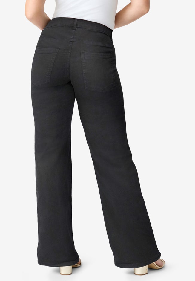 Plus Size 24/7 Stretch Wide Leg Jean image number 1