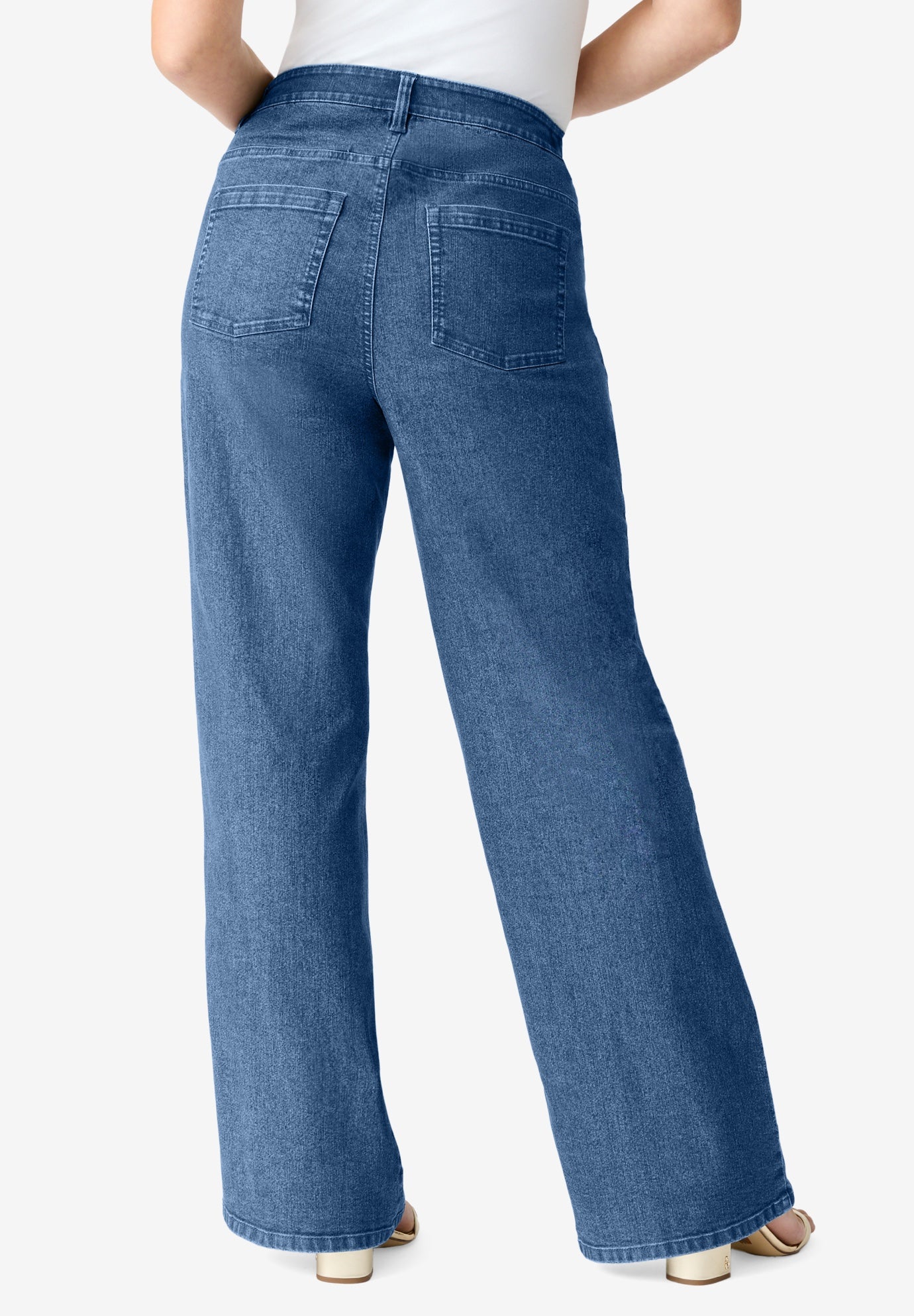 Plus Size 24/7 Stretch Wide Leg Jean image number 1