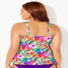 Knot Front V-Neck Underwire Tankini Top image number null